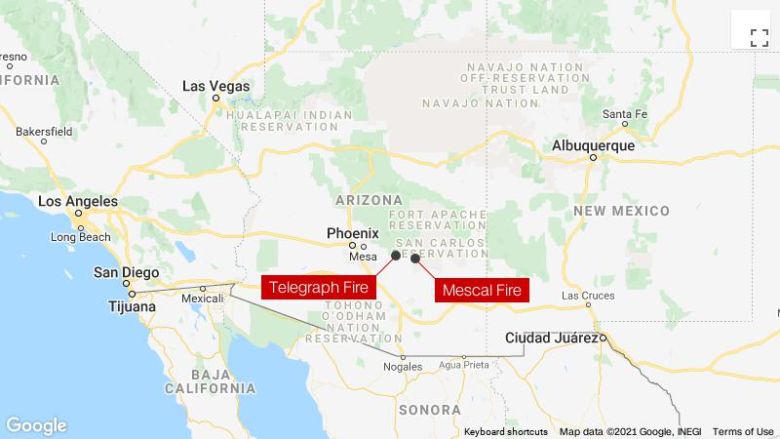 Arizona Fires: The Area Around Telegraph And Mescal Wildfires Is So Dry 