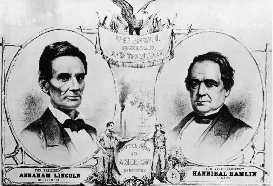 Vice President Hamlin and Lincoln