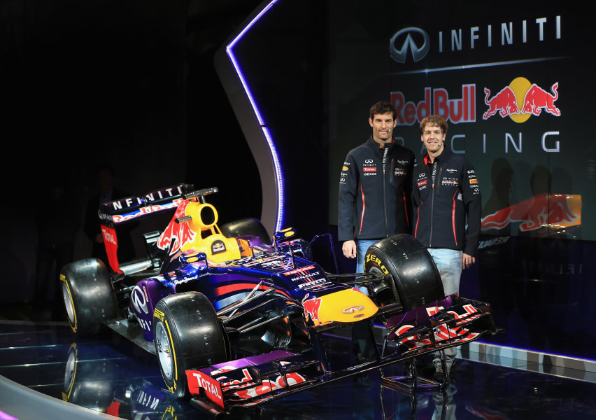 red bull car and drivers