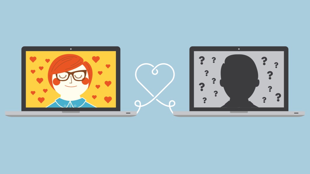 online dating illustration