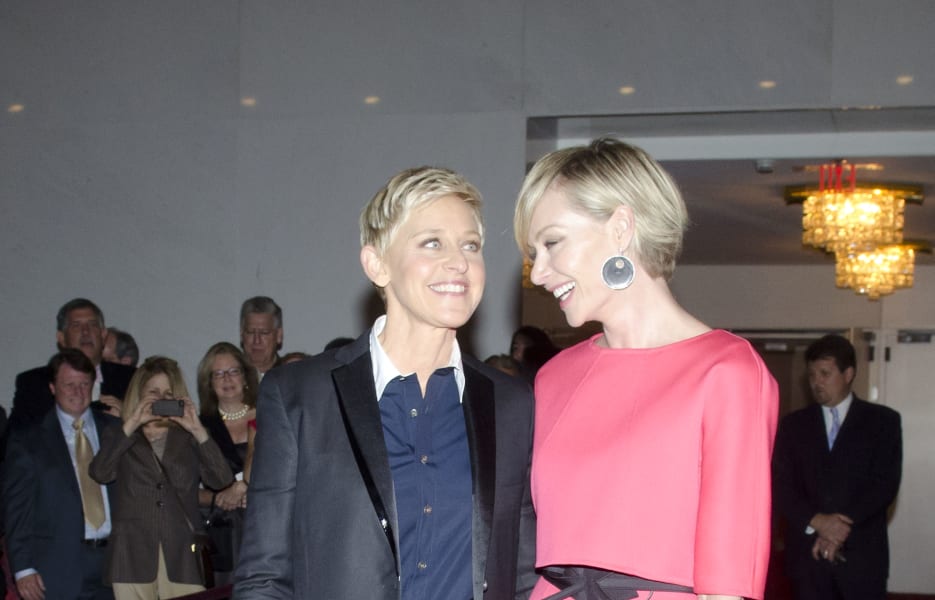 power couples Ellen DeGeneres and Portia de Rossi