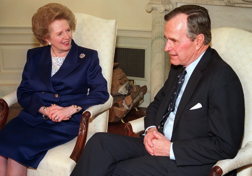 Margaret Thatcher George HW Bush