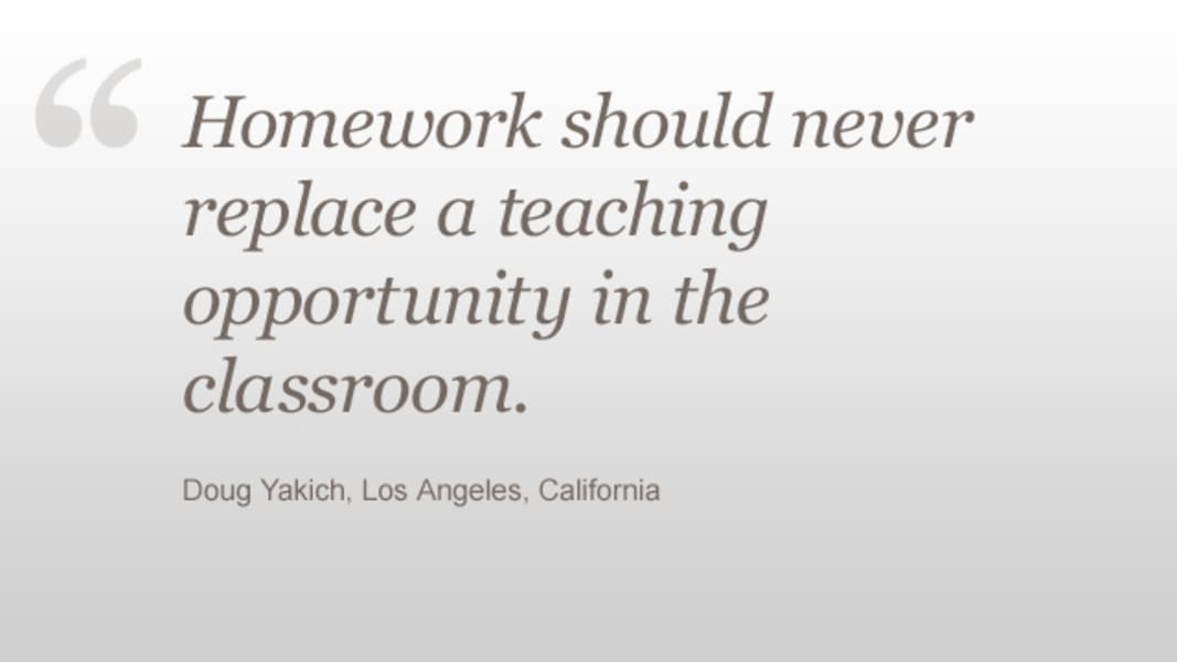 Homework Doug Yakich quote 