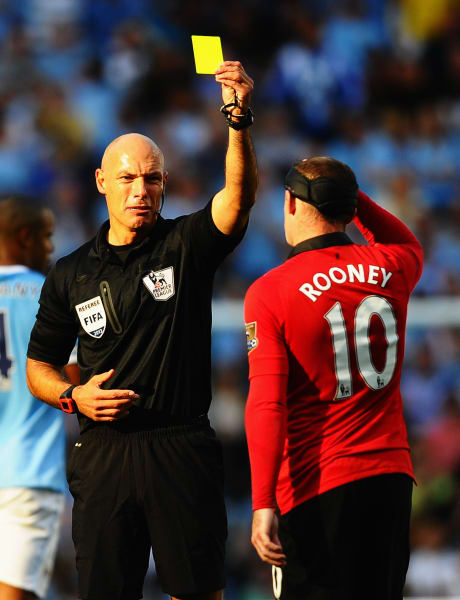 manchester rooney booked