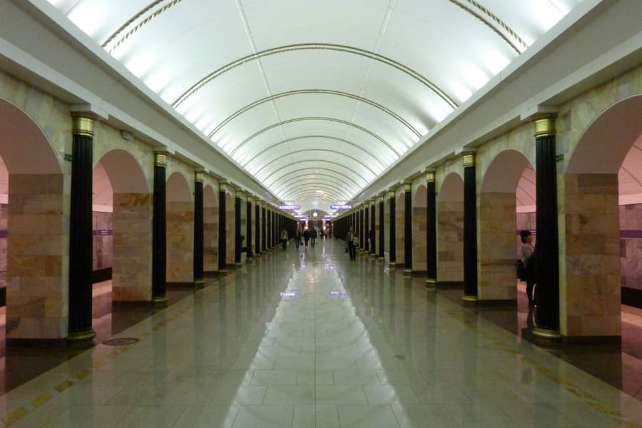 beautiful european metro stations Admiralteyskaya St. Petersburg