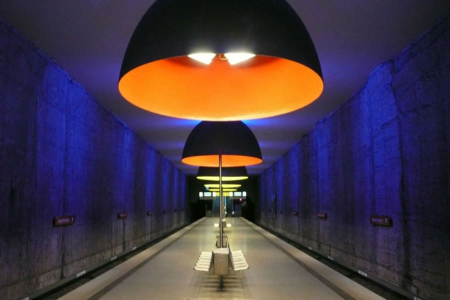 beautiful european metro stations westfriedhof Munich