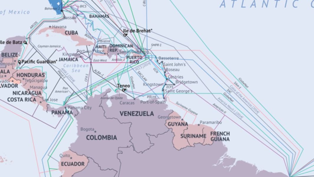america movil submarine cable map 2014