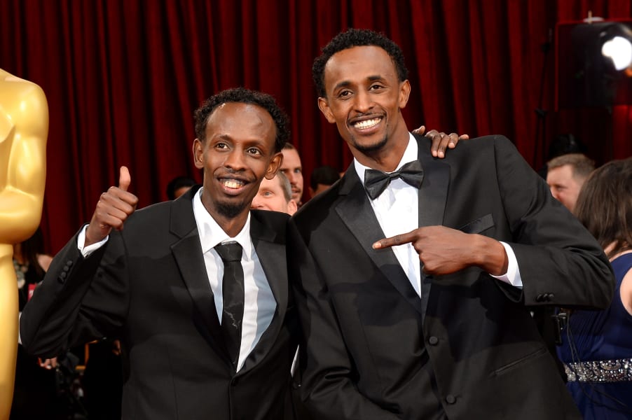 36 oscars red carpet - Barkhad Abdi and Faysal Ahmed