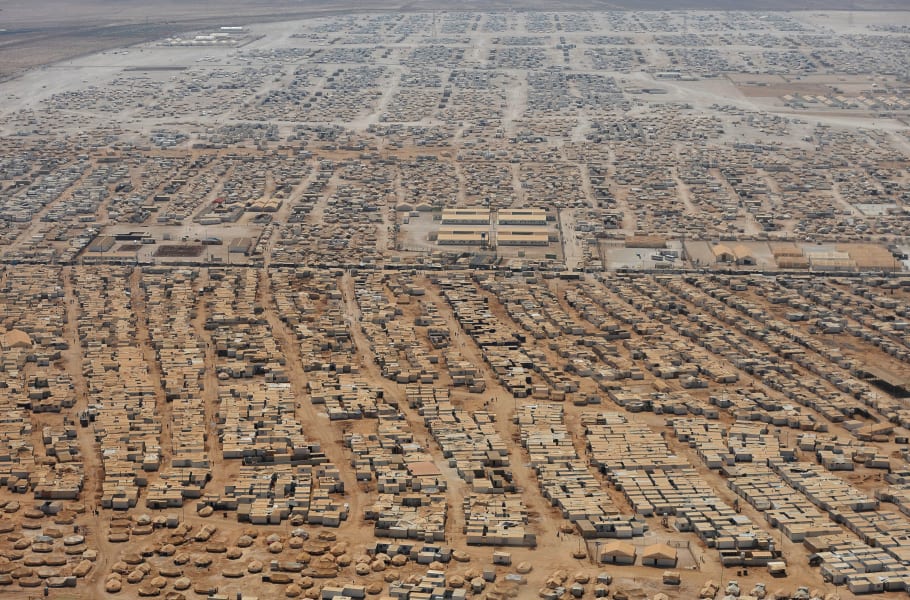 zaatari camp aerial shot
