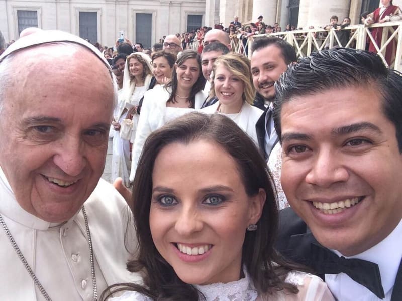 pope selfie andrew hough
