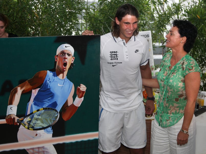 Rafael Nadal painting