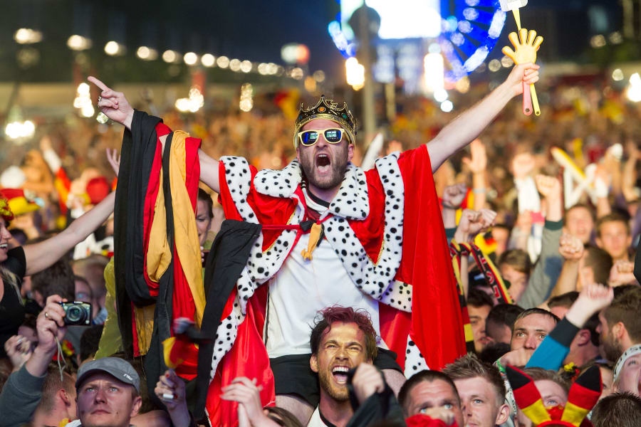 German Fans celebrate World Cup victory