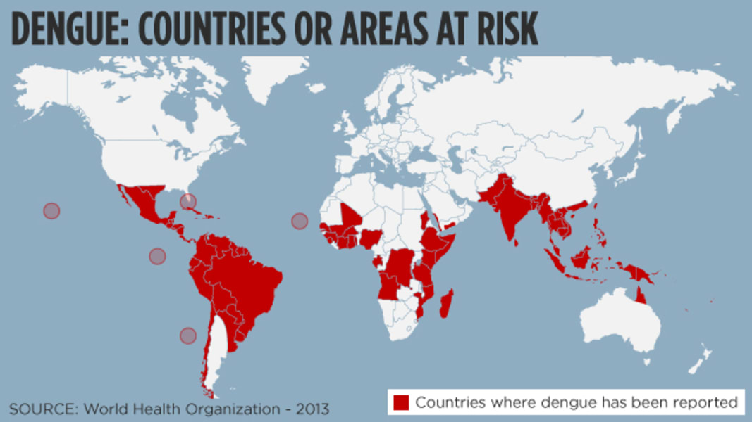 Dengue Fever Spread Map Going On Holiday? Here Are 10 Diseases You Need To Watch Out For