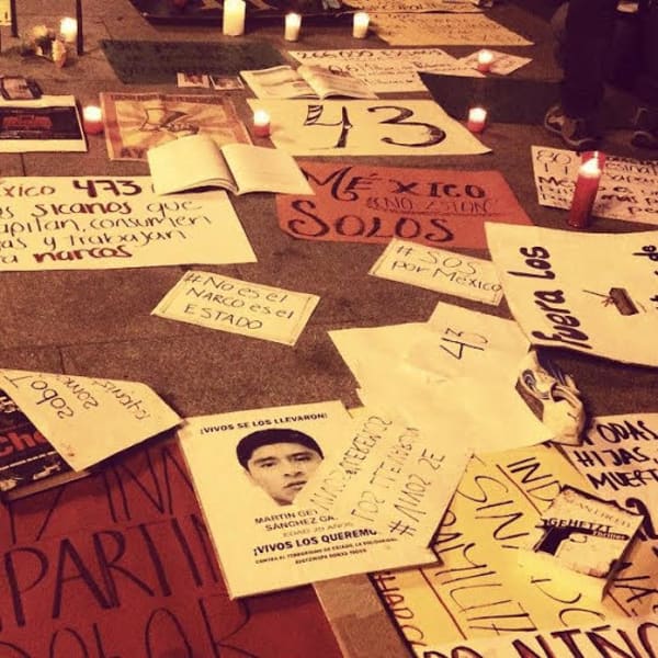 madrid ayotzinapa protests 