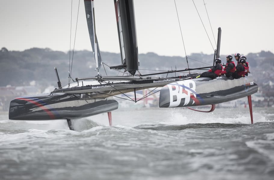 ainslie america's cup boat flying