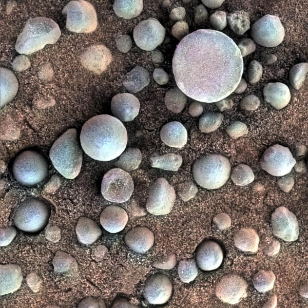 mars opportunity rover spherules