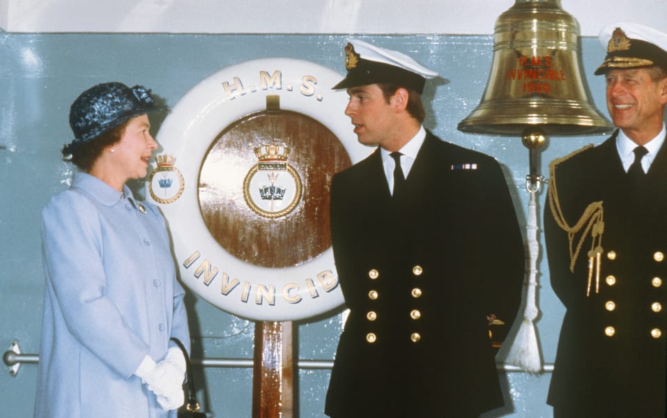 Prince Andrew HMS Invincible Falklands return