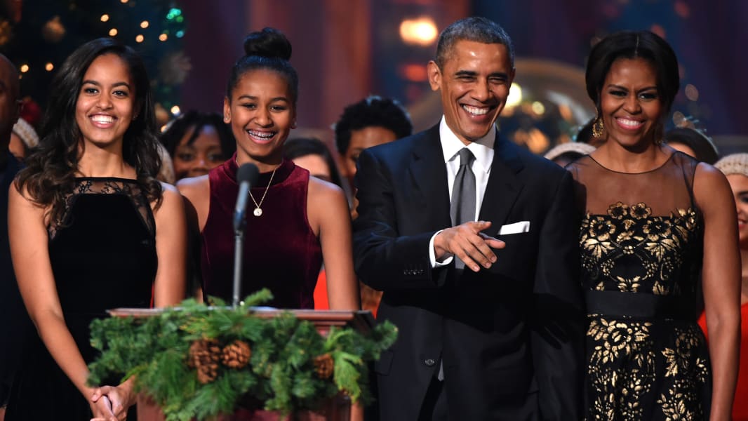 Obama family Christmas 2014 RESTRICTED