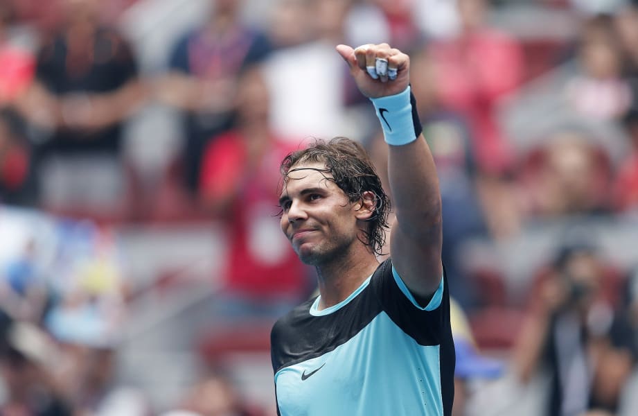 Nadal thumbs up