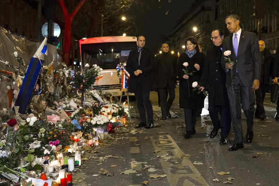 obama paris memorial