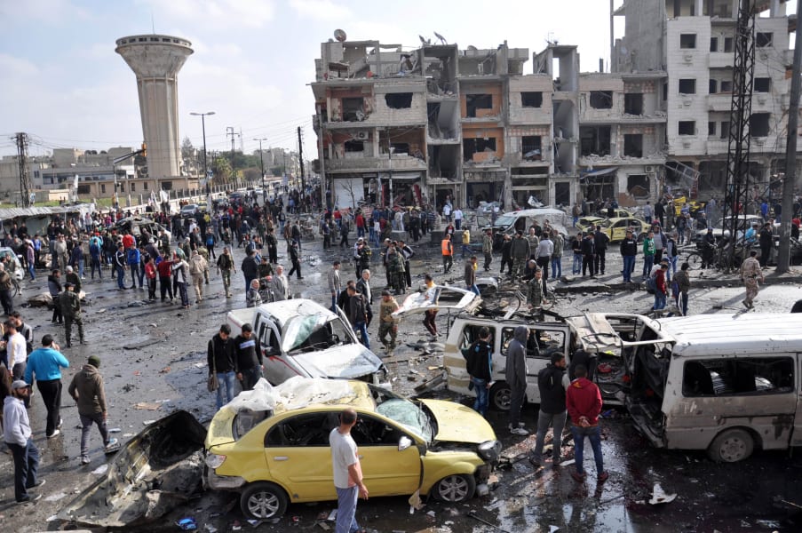 Syria Homs car bomb Al-Zahraa