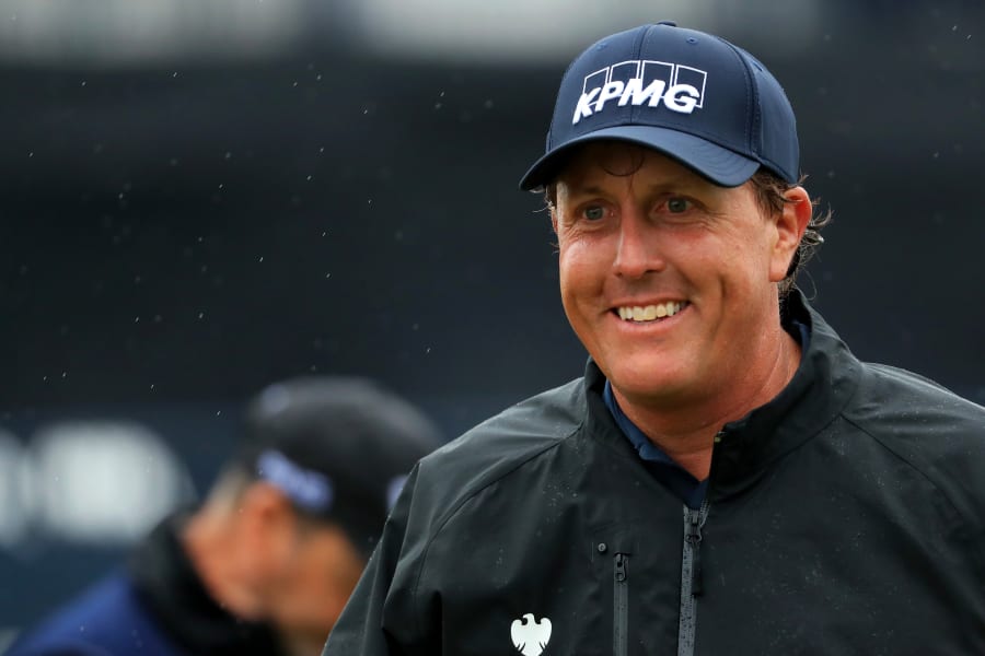 Phil Mickelson Open close-up
