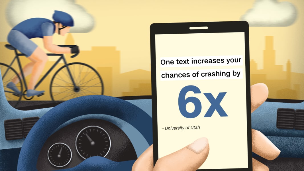 distracted driving graphic four