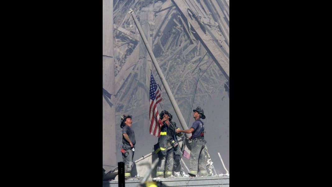 Image result for raising the flag at ground zero statue
