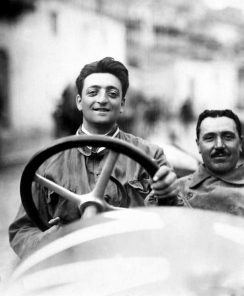 Ferrari Under the Skin/Design museum London enzo at the wheel of targo florio 1920