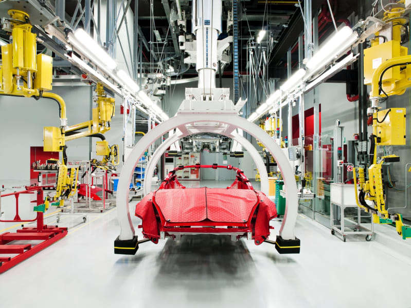 Present Day Manufacturing of the Ferrari California car Ferrari Under the Skin/Design museum