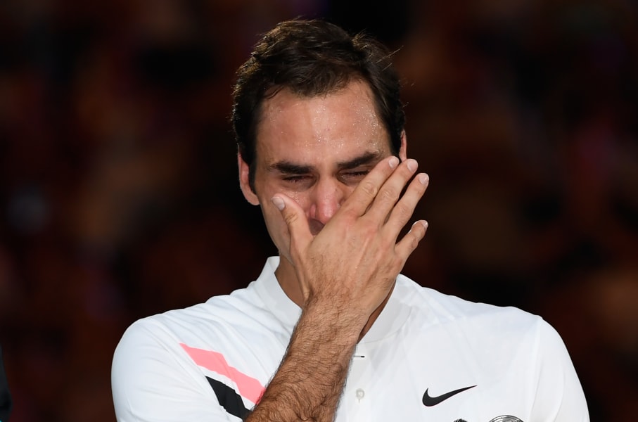 Federer weeps