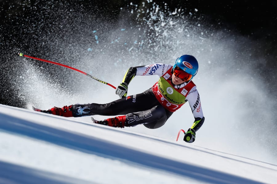 Mikaela Shiffrin skiing World Cup finals Andorra super-G