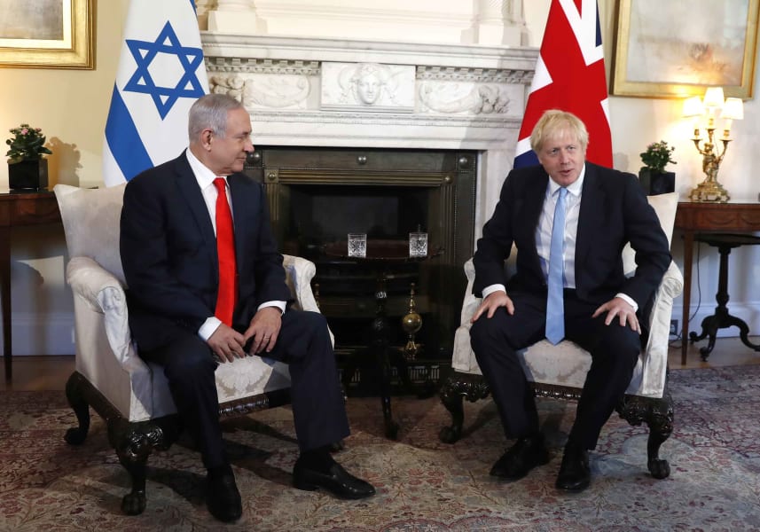 benjamin netanyahu boris johnson 09052019