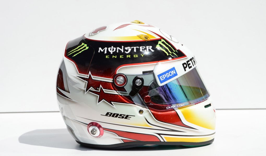 Lewis Hamilton's $1000 custom helmets