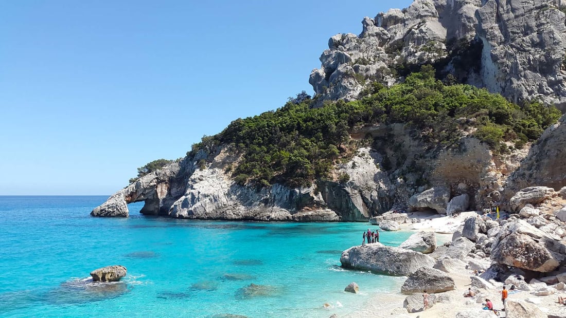 Cala GoloritzÃ¨ beach, Sardinia, Italy
