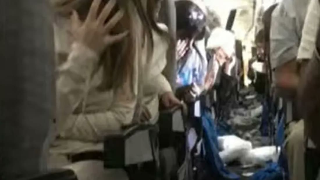 A photo posted on Twitter showed the aftermath of the turbulence.