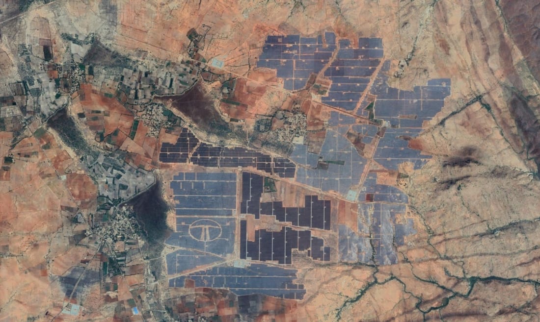 Pavagada Solar Park google earth