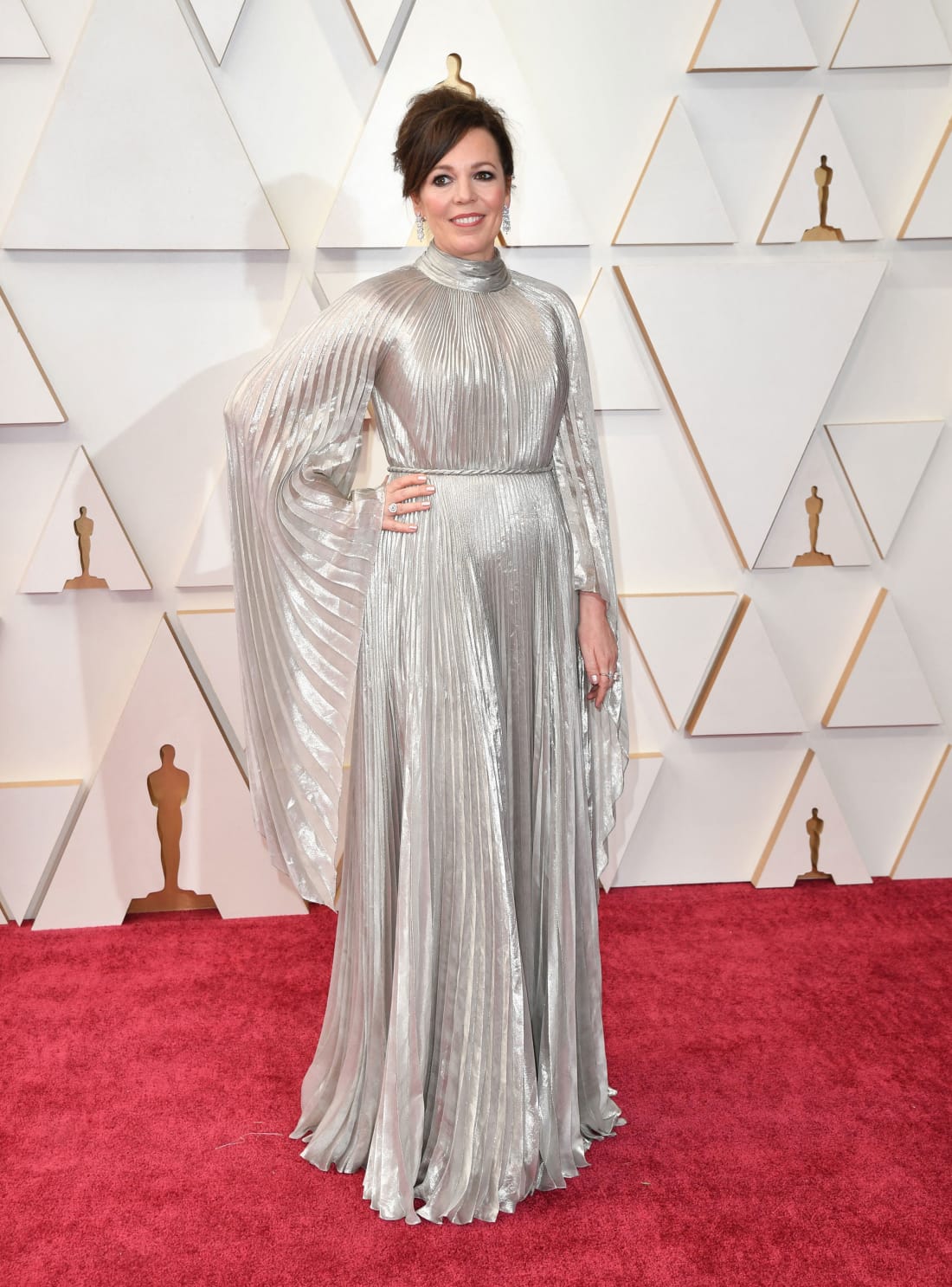 Olivia Colman turned heads wearing a Dior haute couture gown.  