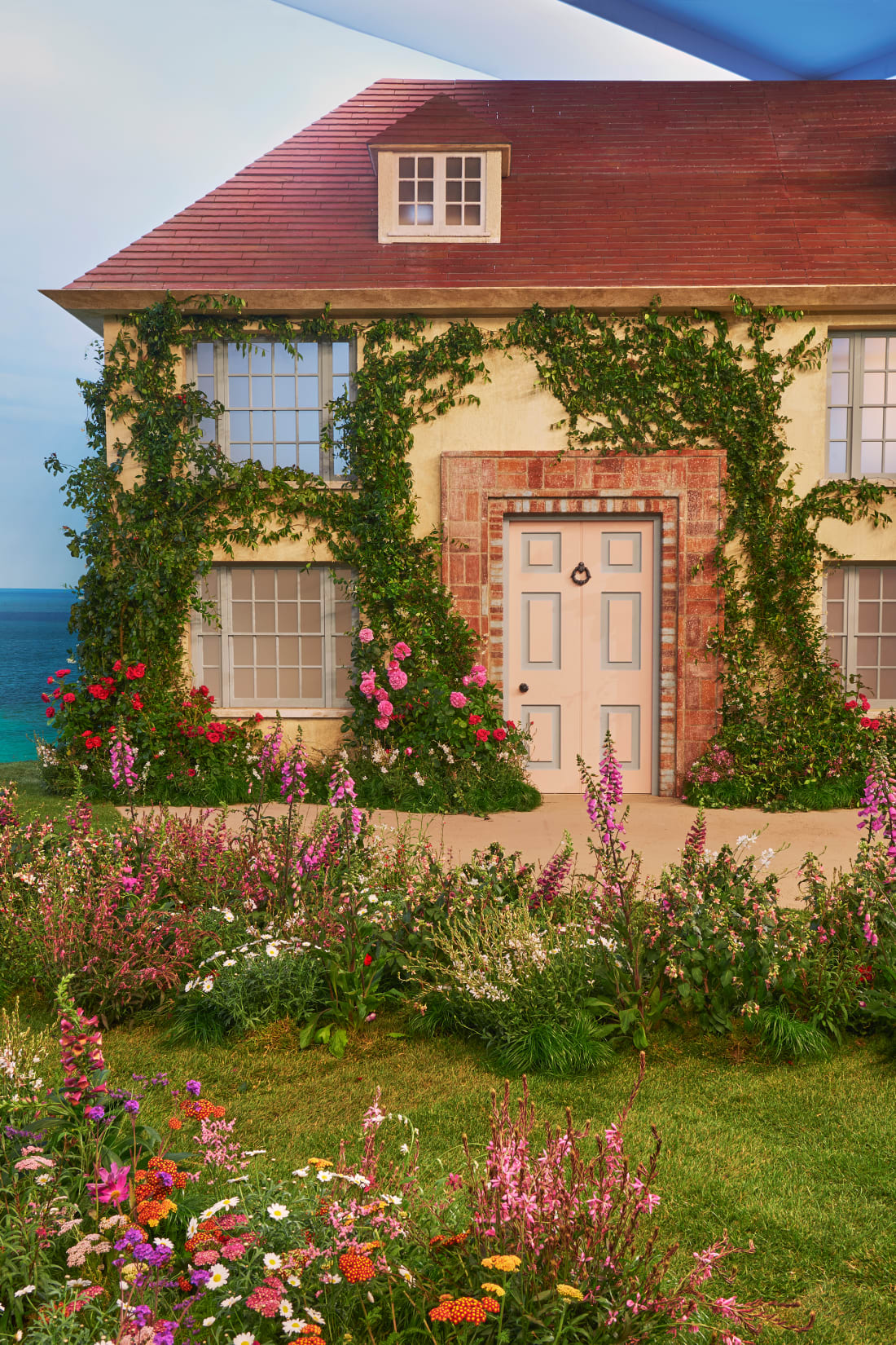 The set design for Dior was all about quintessential countryside.