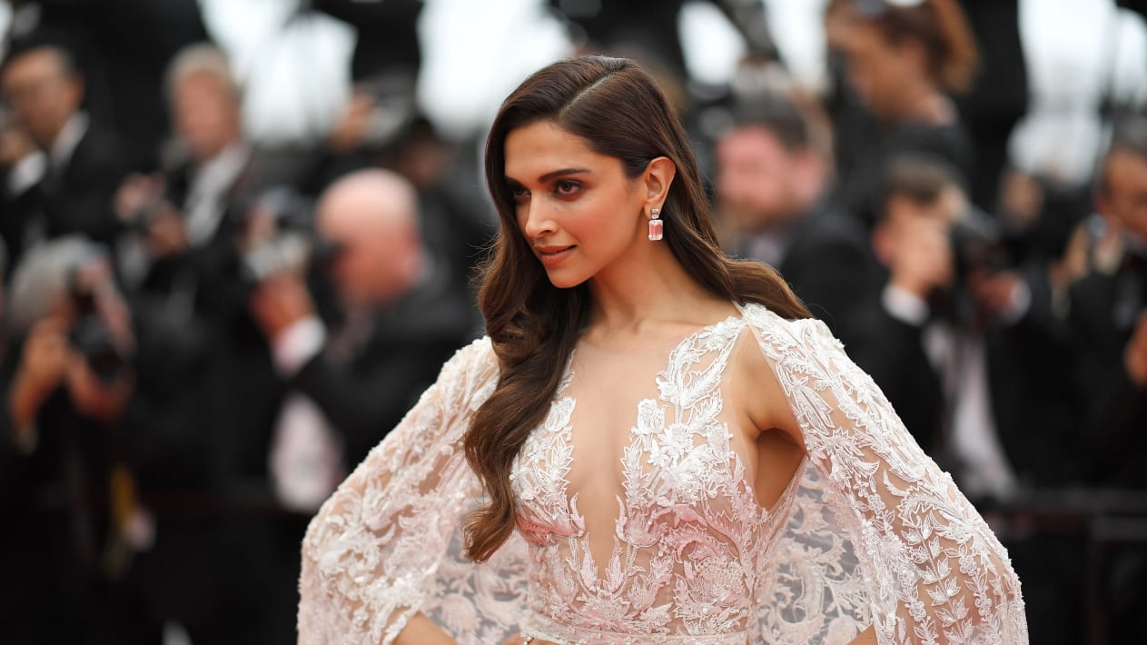 Indian actress Deepika Padukone poses at the Cannes Film Festival on May 10, 2018.