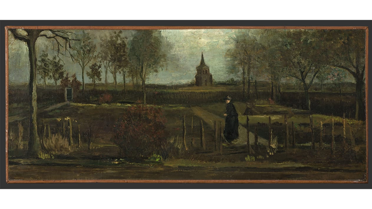 Vincent van Gogh's "The Parsonage Garden at Nuenen in Spring" was stolen from the Singer Laren museum just outside Amsterdam. The painting was on loan from the Groninger Museum.
