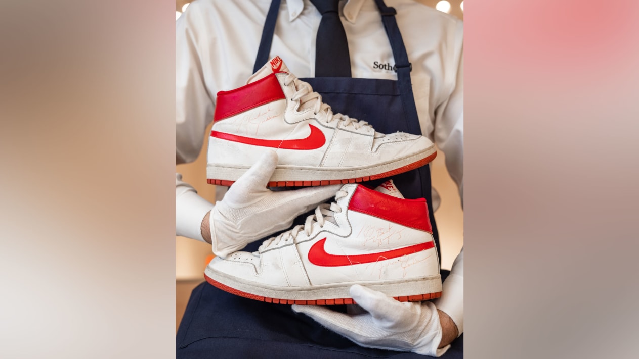 Michael Jordan's game-worn Nike Air Ships sneakers sell for record $1.47 million