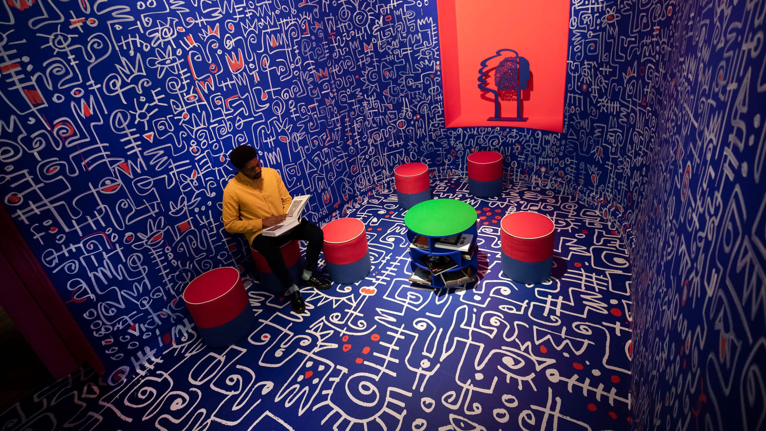 "Shrine to Wisdom" an installation by Viktor Ekpuk, part of "Get Up, Stand Up Now ---- Generations of Black Creative Pioneers"