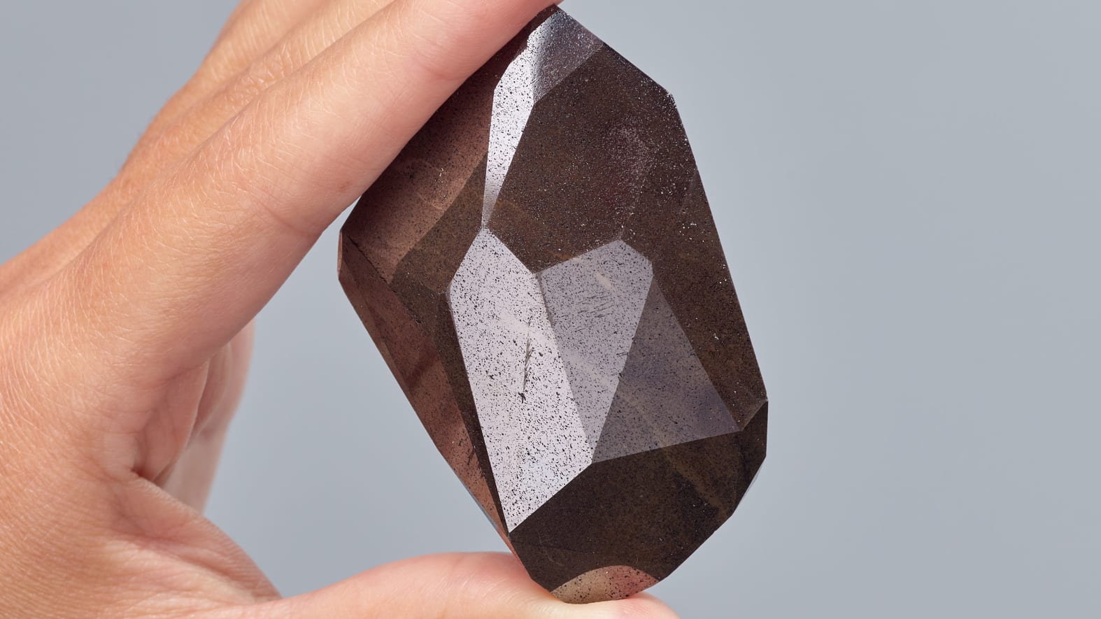 The extremely rare 555.55-carat black diamond, known as "The Enigma" goes to auction.