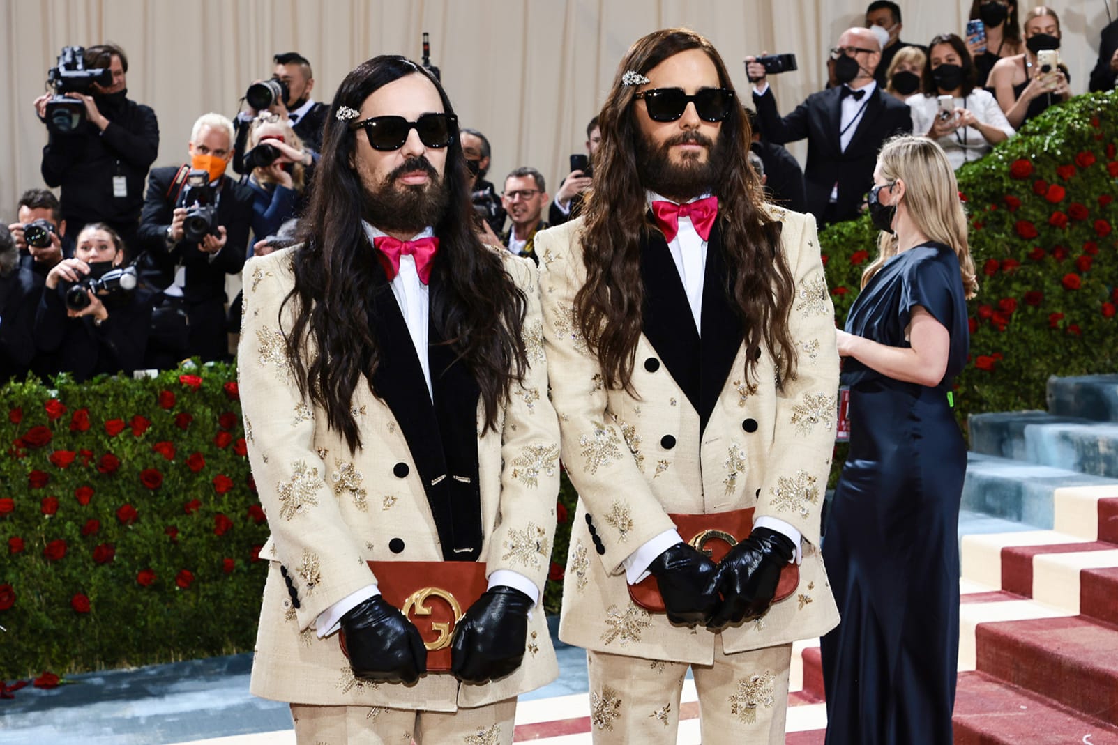 Alessandro Michele and Jared Leto in matching Gucci.