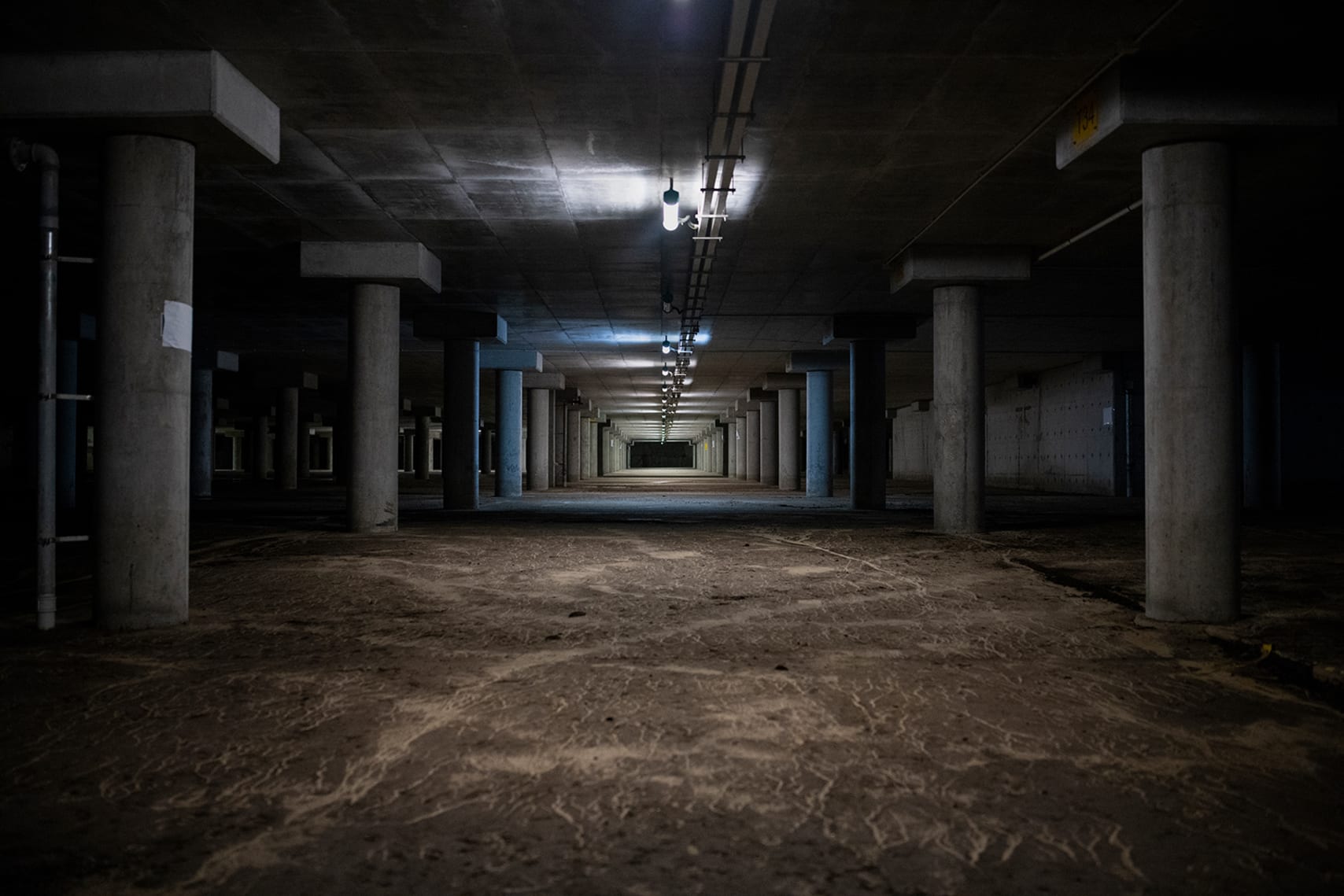 The inside of the reservoir under Happy Valley Race Course.