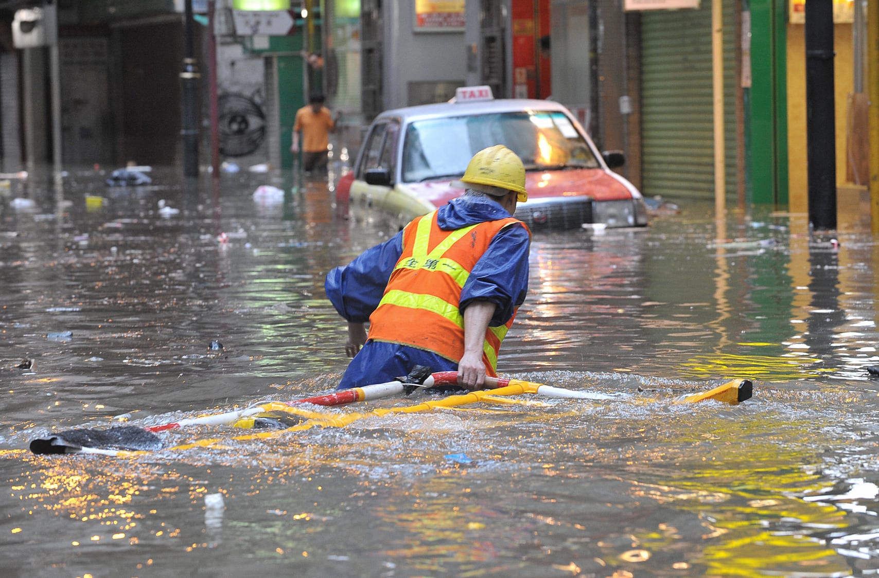 On June 7, 2008, more than 145 millimeters (5.7 inches) poured down on the city in 24 hours. That's more than what Seattle, Washington receives most months. Photos from the storm show people trudging through knee deep water, and at least two people were killed in landslides caused by the torrential downpour.