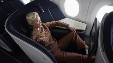 Finnair's new Airlounge business class seats do not recline.