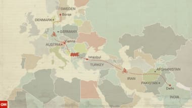 India To Sweden Map From India to Sweden by bike    an international love story | CNN 