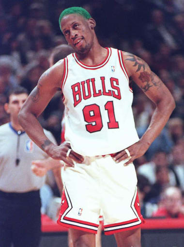 1998 Finals Dennis Rodman Chicago Bulls Basketball Trikot Jersey Stitched 